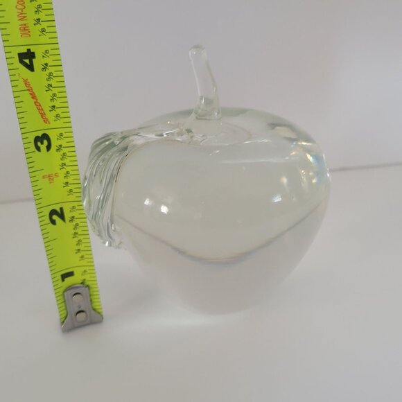 Clear Glass Apple Art Decor Sculptures Peperweights - Picture 11 of 11